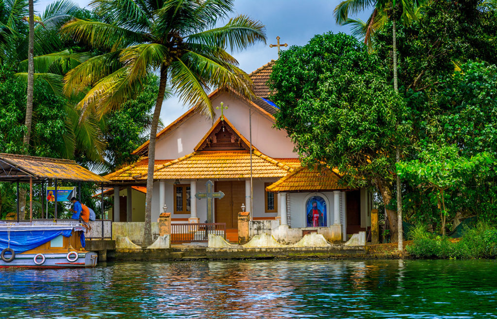 Church in Alleppey/Alappuzha Backwaters