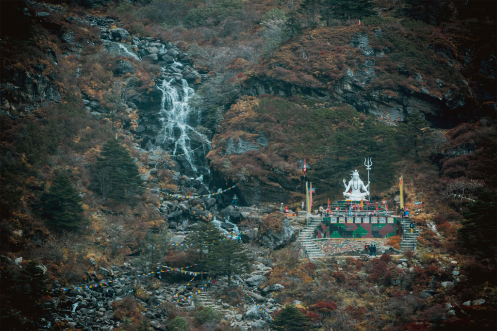 Highest Lord Shiva Idol and the Waterfall
