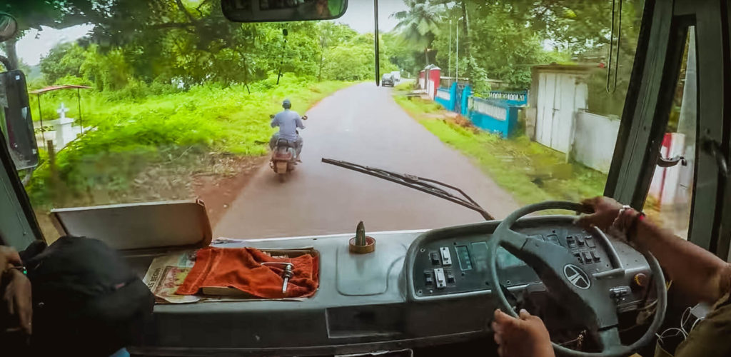Local Bus in Goa - Screenshot from Video