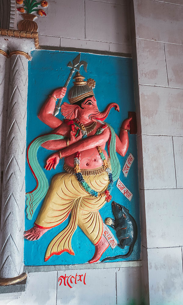 Wall Art of Ganesha at Dakhinpat Satra