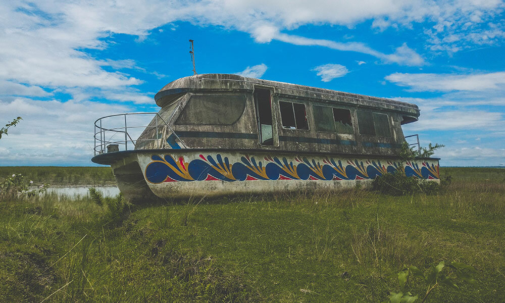 Abandoned Boats at Majuli Island Dock